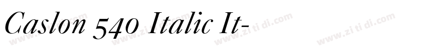 Caslon 540 Italic It字体转换